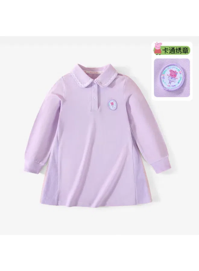 Платье с длинным рукавом Peppa Pig, фиолетовый — фото 2