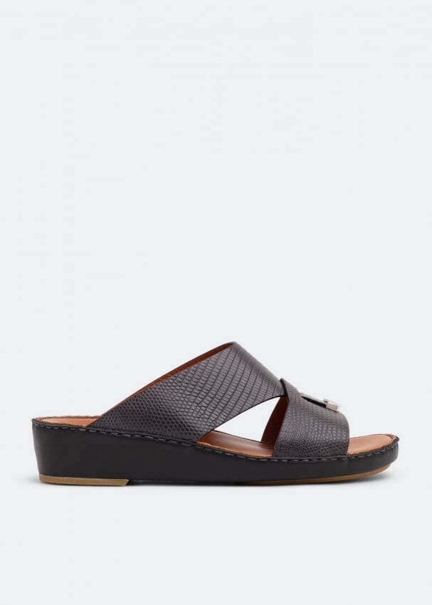

Сандалии PRIVATE COLLECTION Piega lizard sandals, серый