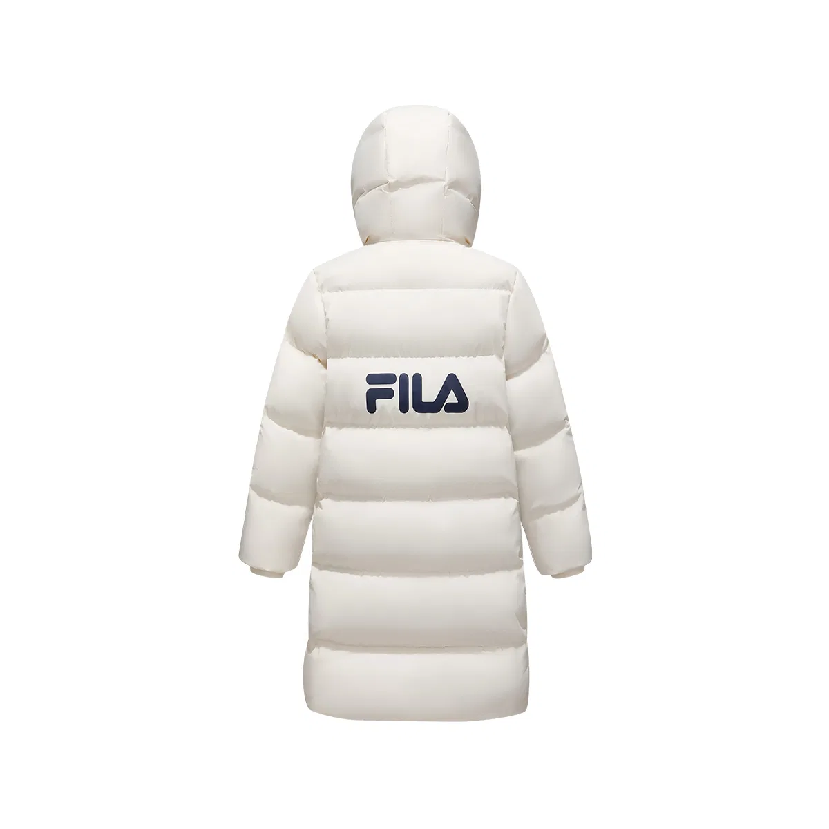 Детский пуховик с капюшоном утепленный ветрозащитный FILA KIDS, Maltose White — фото 4
