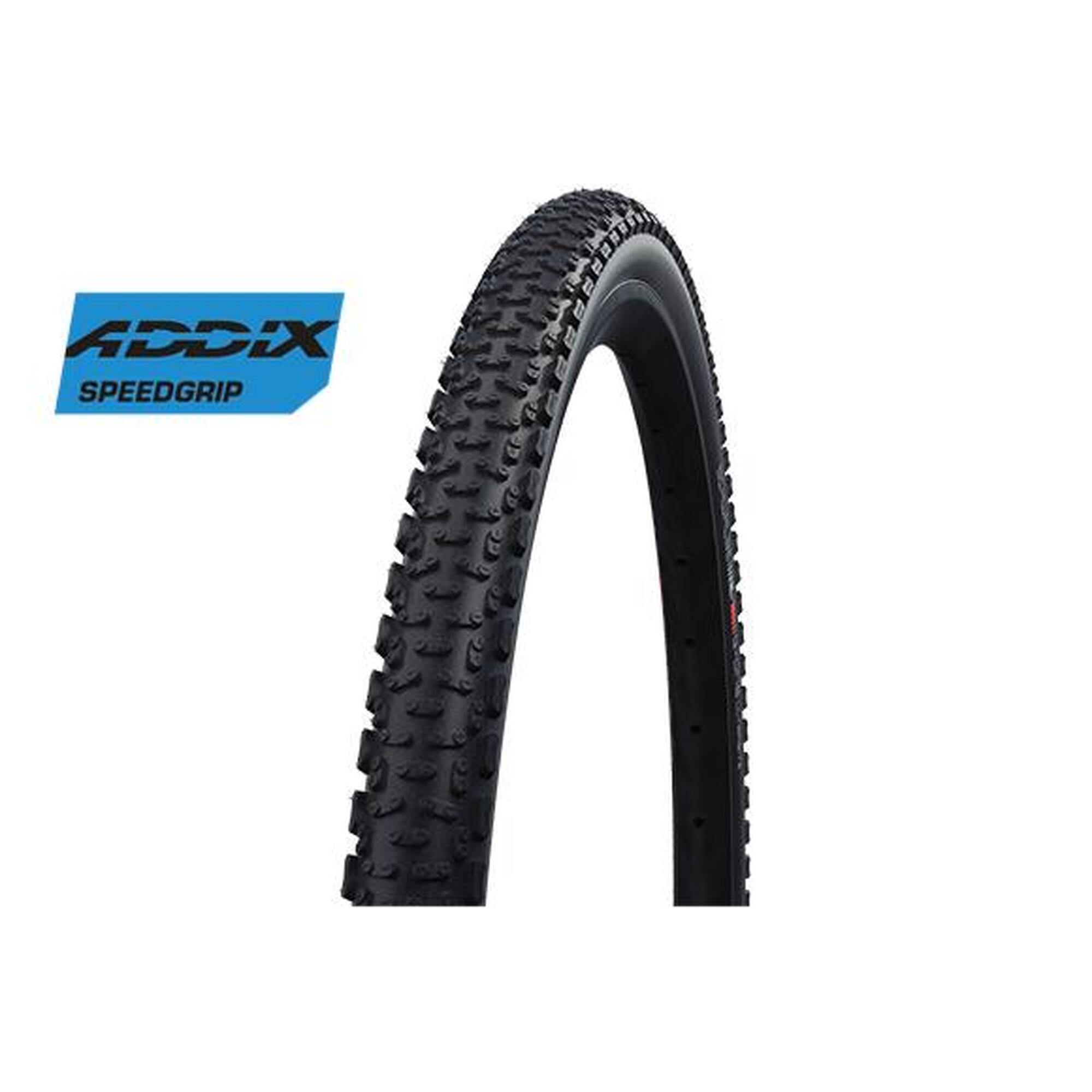 Складная покрышка G-One Ultrabite 28x2,00 дюйма - Super Ground SnakeSkin Addix SpeedGrip SCHWALBE, черный - фото