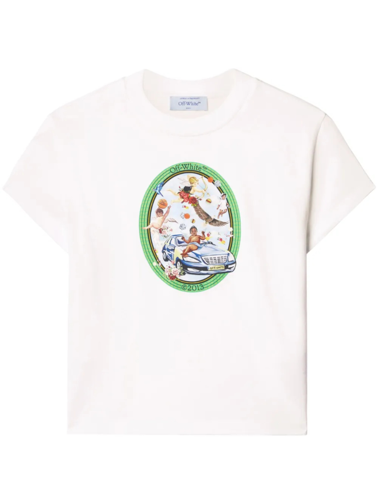 

Off-White футболка Fresco Oval, белый