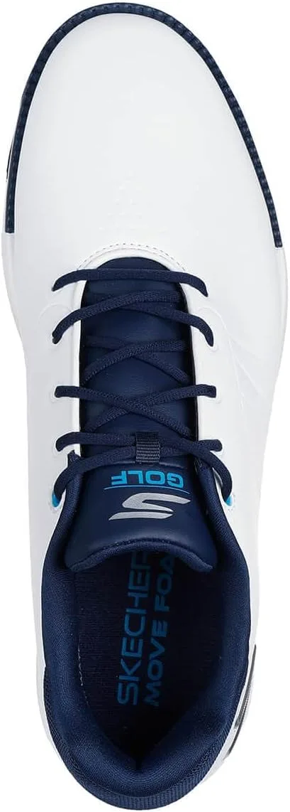 Мужские водонепроницаемые легкие кроссовки для гольфа Skechers Tempo без шипов, белый — фото 3