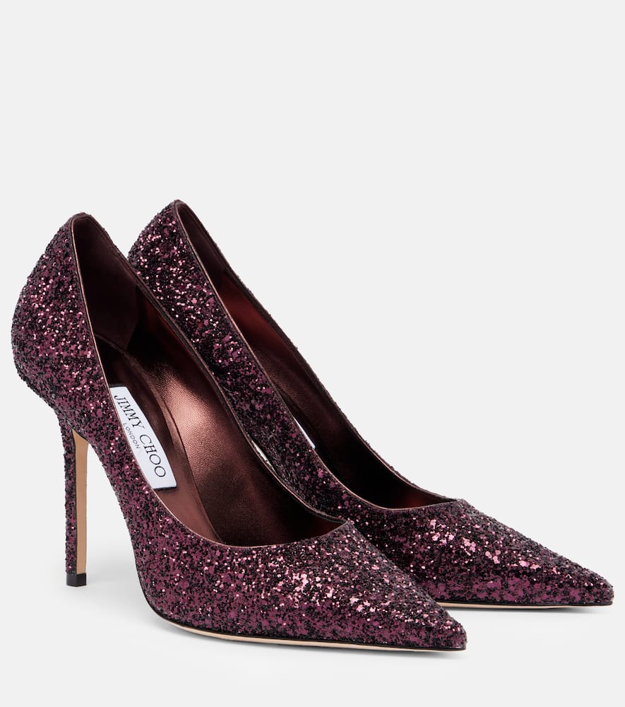 Блестящие туфли-лодочки Love 100 Jimmy Choo, Deep Merlot