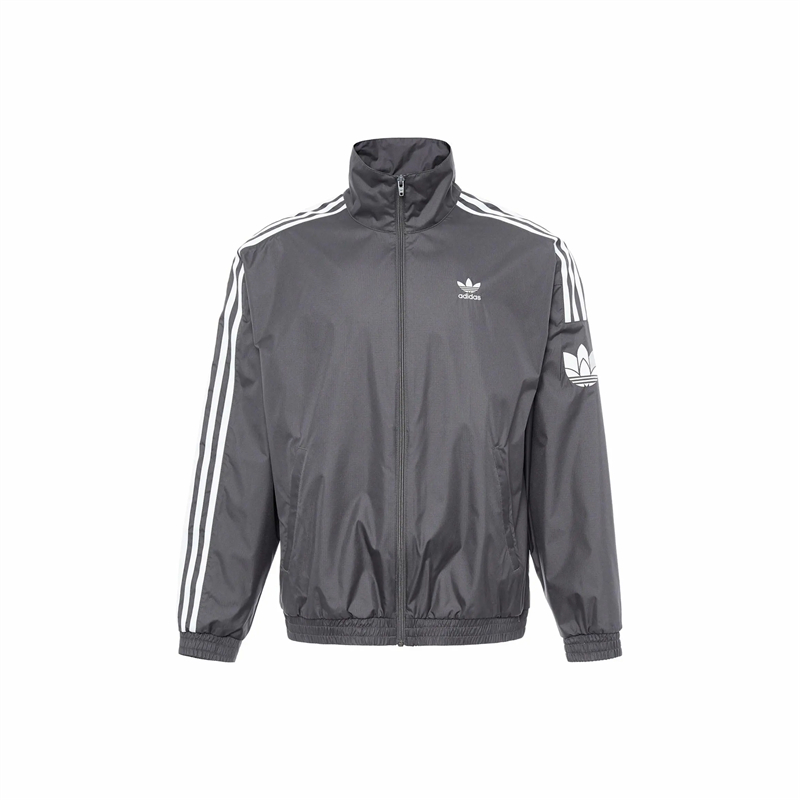 

Adidas Originals Куртка ветровка серии Clover ветронепроницаемая и дышащая унисекс, Dark Gray
