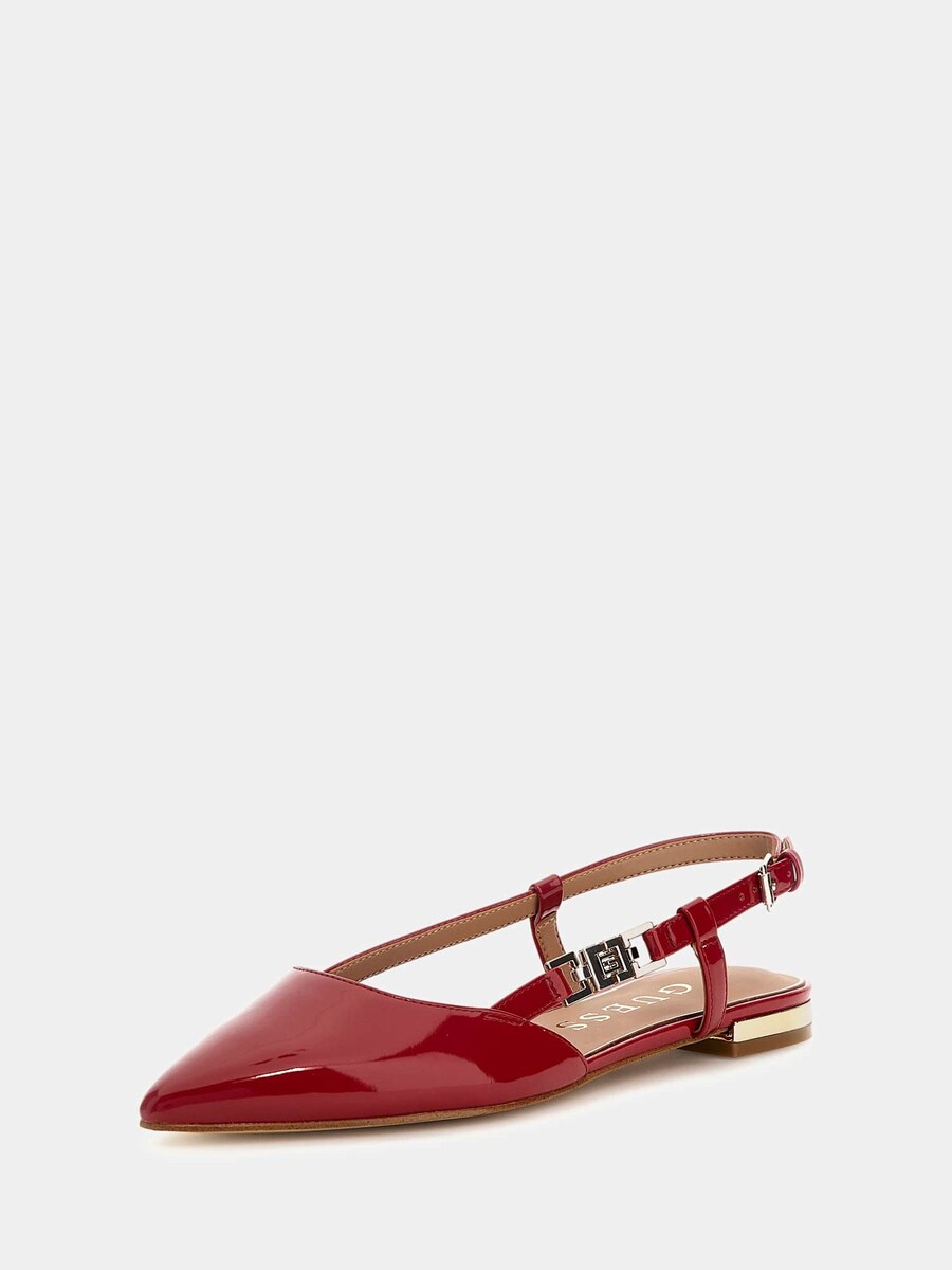 Балетки с ремешком GUESS Franie, цвет Carmine red — фото 2