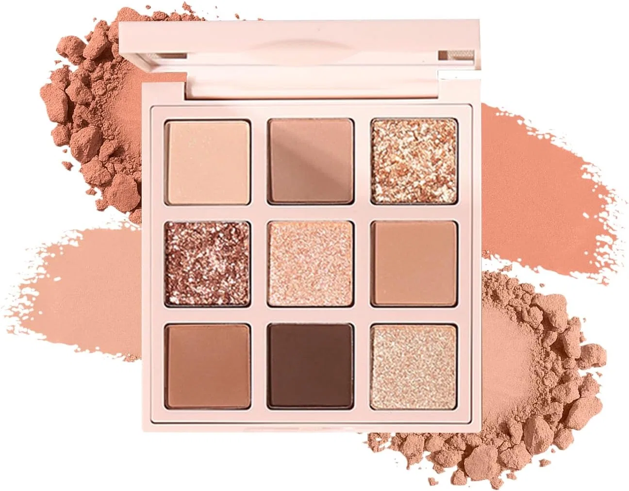 Палетка теней для век 9 цветов Dayaemmotq матовая и шиммер, 607 Beige Gold Series