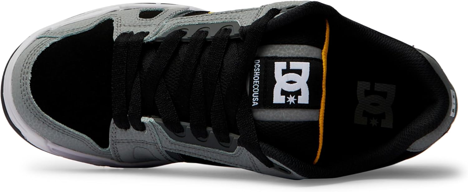 Мужские кеды DC Stag низкие для скейта Dc Shoes, желтый/серый — фото 2