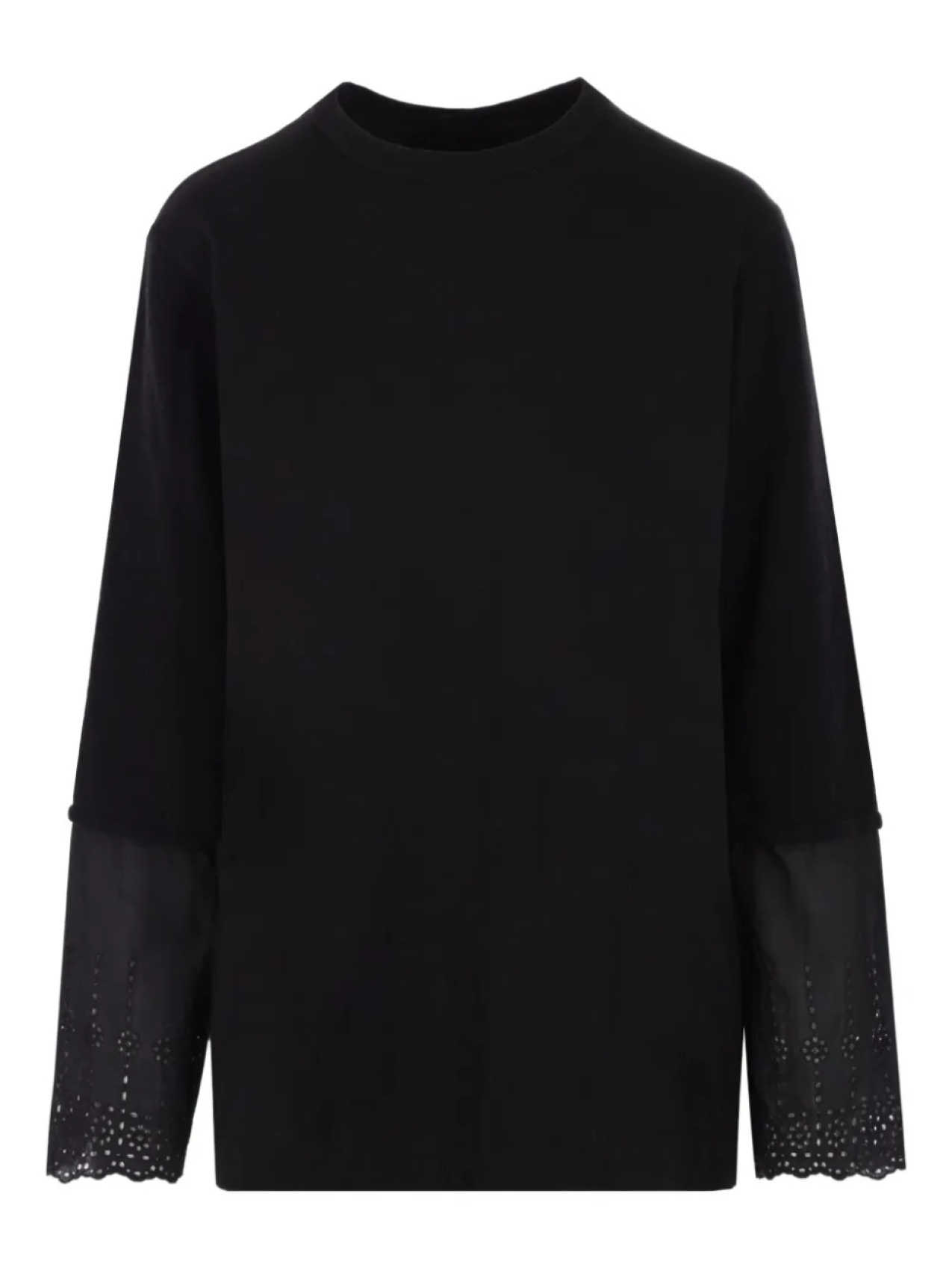 

Топ из джерси с декорированными рукавами Comme des Garçons TAO, черный