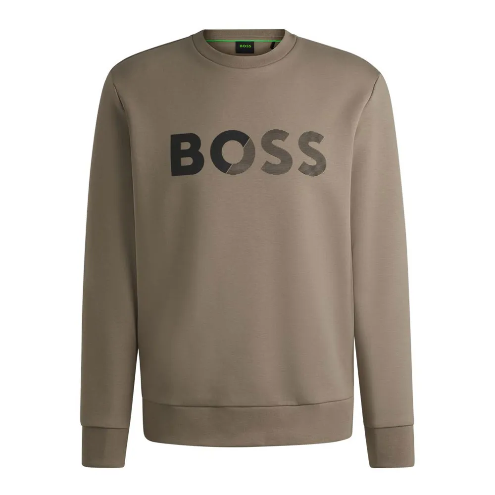 

Толстовка BOSS Salbo Tape Logo, бежевый