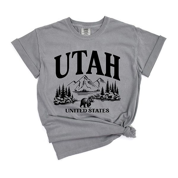 

Футболка Utah forest scene garment dyed Simply Sage Market, Grey, Серый, Футболка Utah forest scene garment dyed Simply Sage Market, Grey