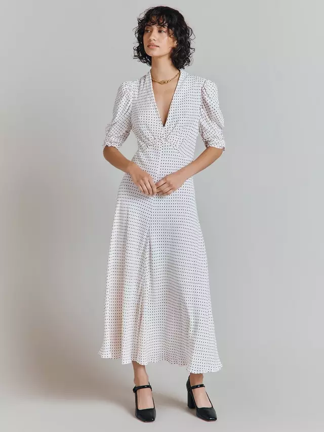 

Платье Ghost Madison Spot, цвет ivory/black