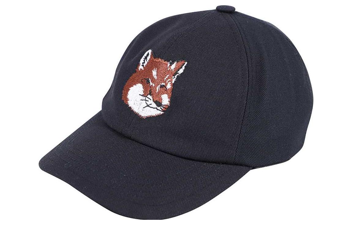 

Бейсболка с вышитой головой лисы large Maison Kitsune, темно-синий, Голубой, Бейсболка с вышитой головой лисы large Maison Kitsune, темно-синий