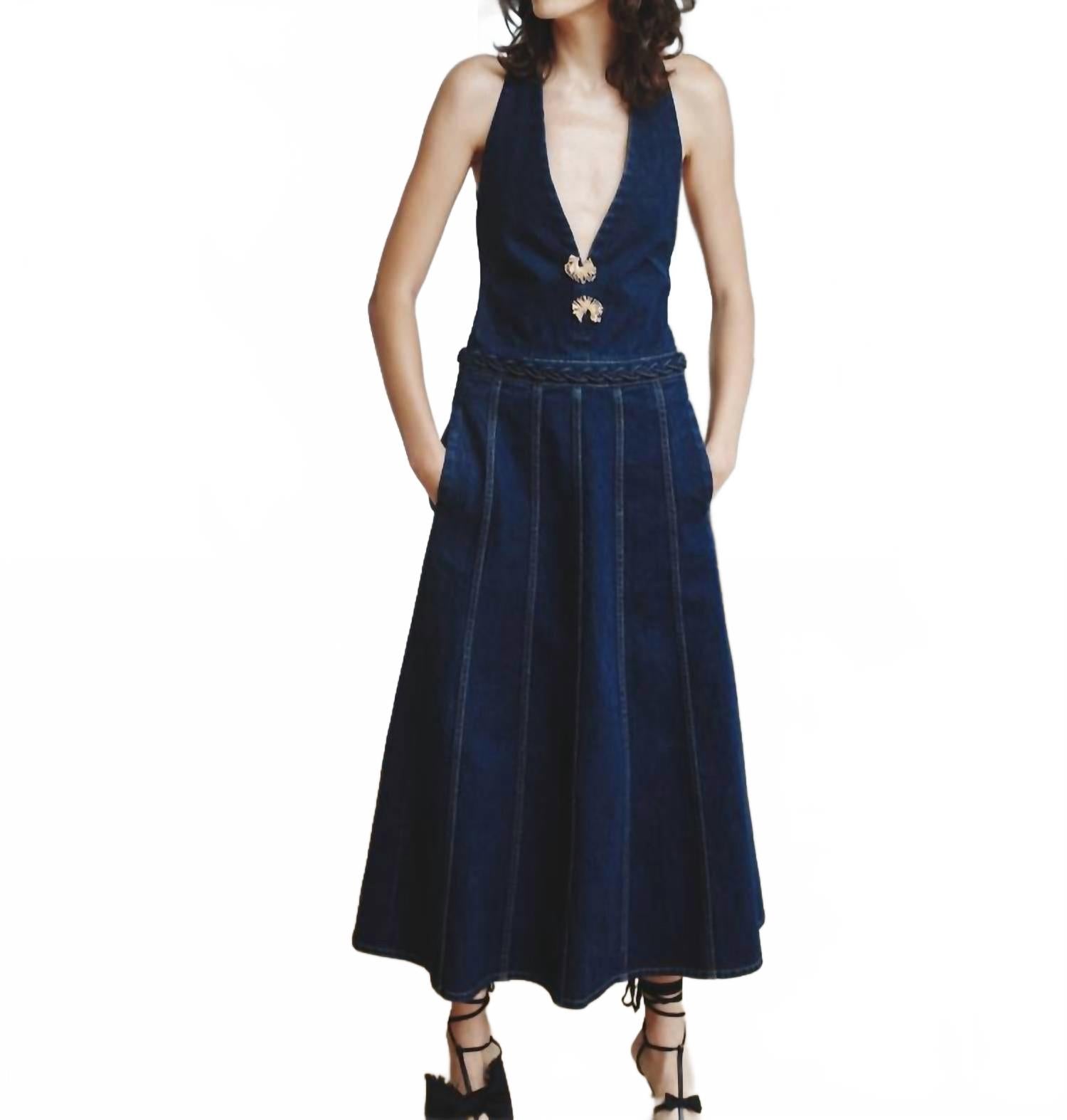 

Кика Джинсовое платье в темной мойке Hellessy, Dark Wash