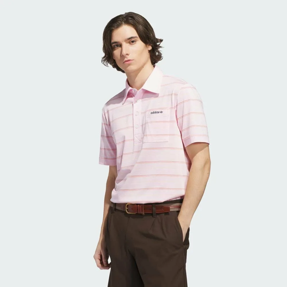 Полосатая рубашка поло Originals Archive Adidas, pink
