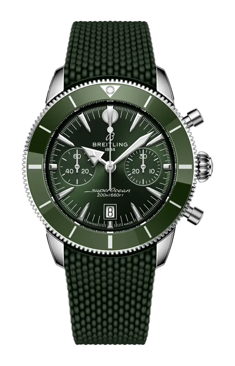 Суперокеан Херитидж B01 Хронограф 42 - AB0156361L1S1 BREITLING, зеленый