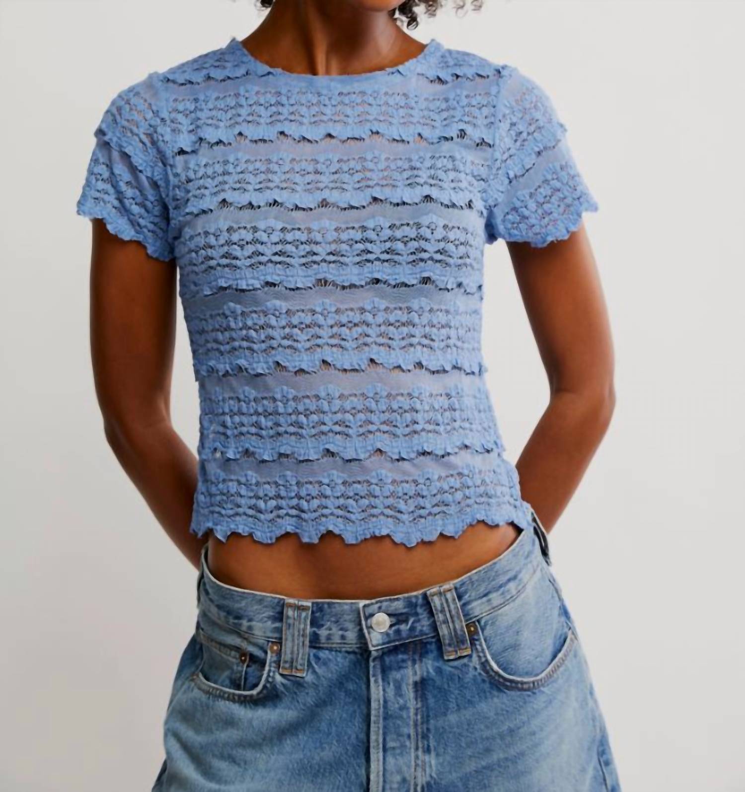 

Футболка Angelina с кружевом в оттенке Allure Blue Free People