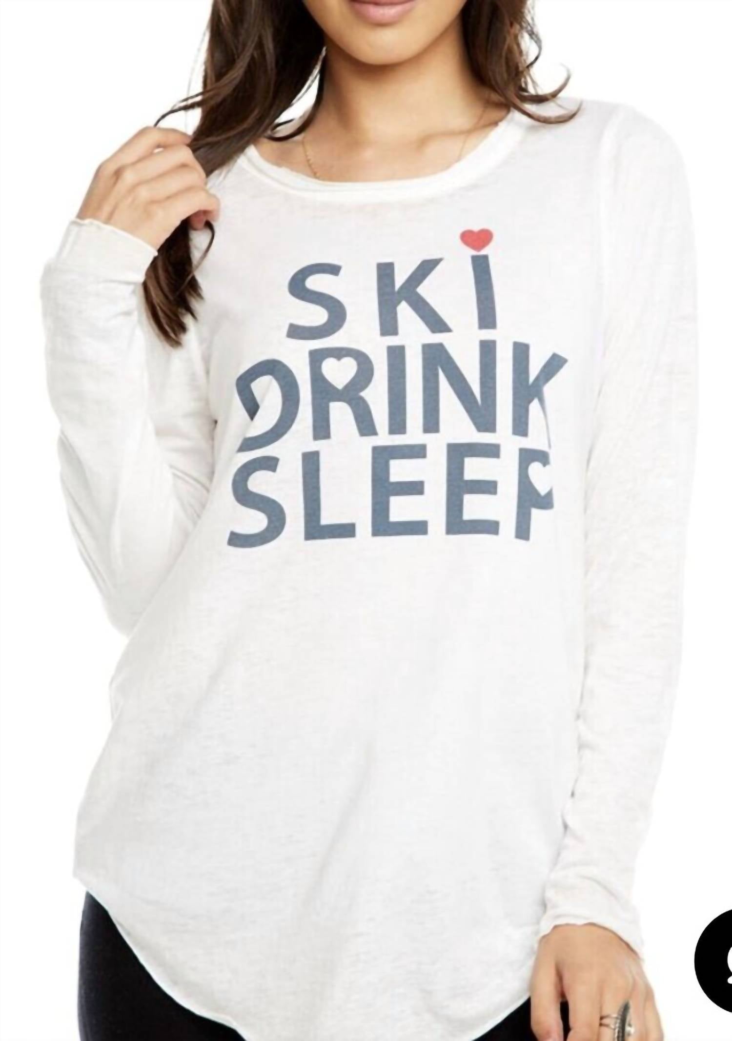 

Футболка Ski Drink Sleep Tee белого цвета Chaser