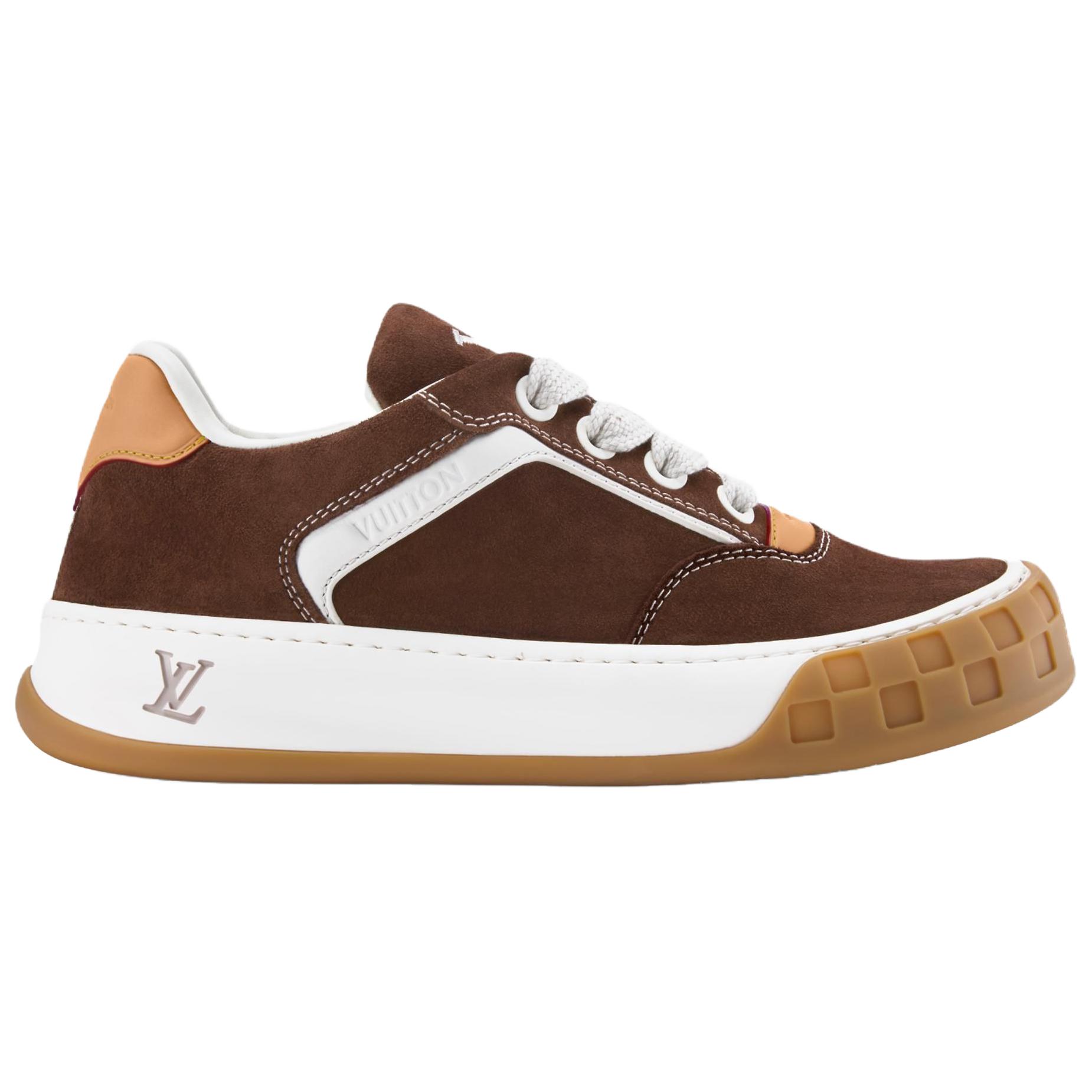 LOUIS VUITTON Наклоненные низкие кроссовки для скейтбординга мужские brown — фото 3