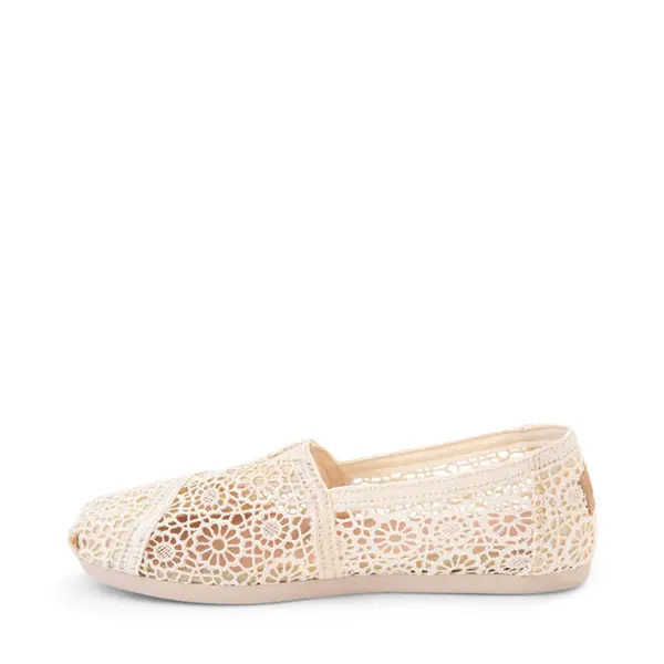 

Слипоны Womens TOMS Alpargata Crochet Slip-On Casual Shoe, кремовый
