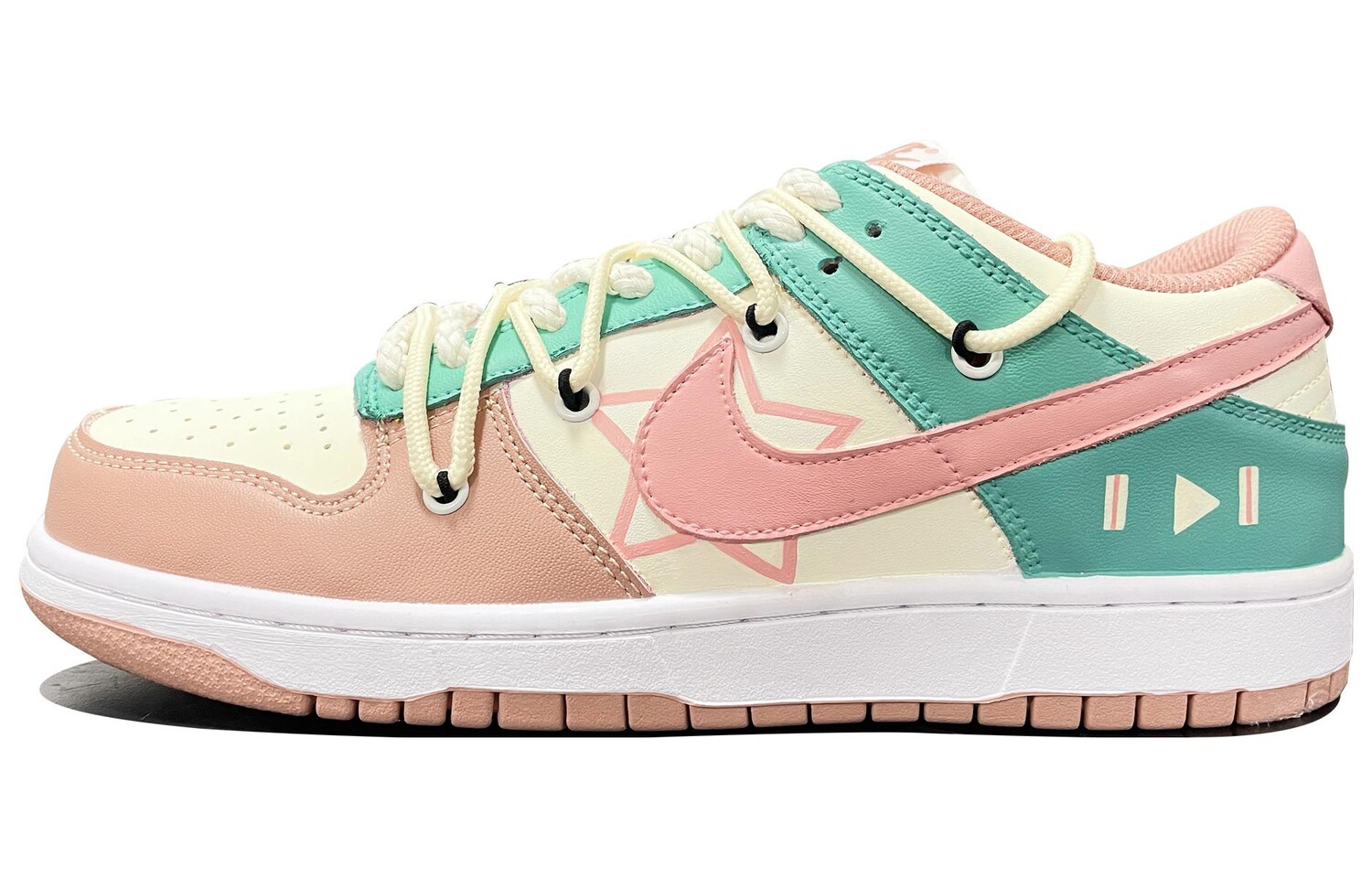 

Кроссовки для скейтбординга Dunk SB женские с низким верхом розовые/зеленые Nike, Зеленый, Кроссовки для скейтбординга Dunk SB женские с низким верхом розовые/зеленые Nike