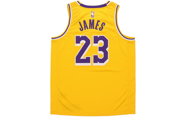Майка Nike LeBron James Icon Edition Swingman Los Angeles Lakers Yellow, желтый — фото 2