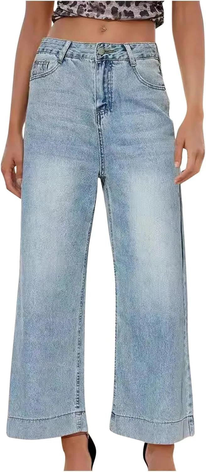 

Женские джинсы Wide Leg с высокой посадкой и карманами