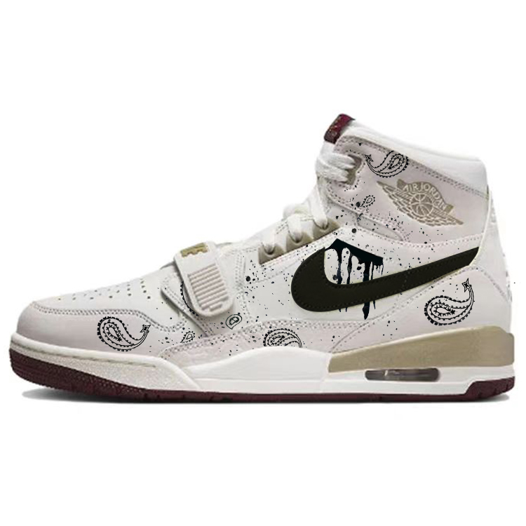 

Легаси 312 Винтажные баскетбольные кроссовки мужские высокие серо-белые Джордан, бело-серые