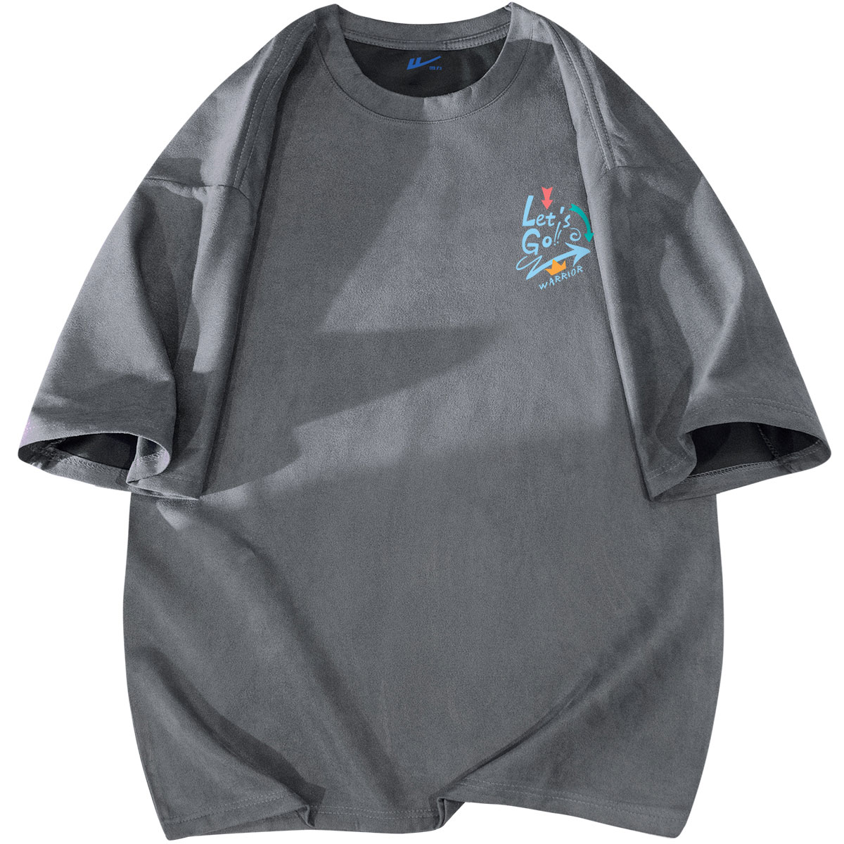 

Футболка унисекс светло-серая WARRIOR, темно-серый