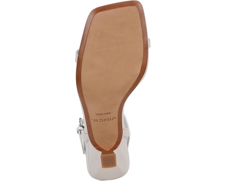 Туфли Vince Coco Square Toe Heeled Sandals, цвет Horchata White Leather — фото 3