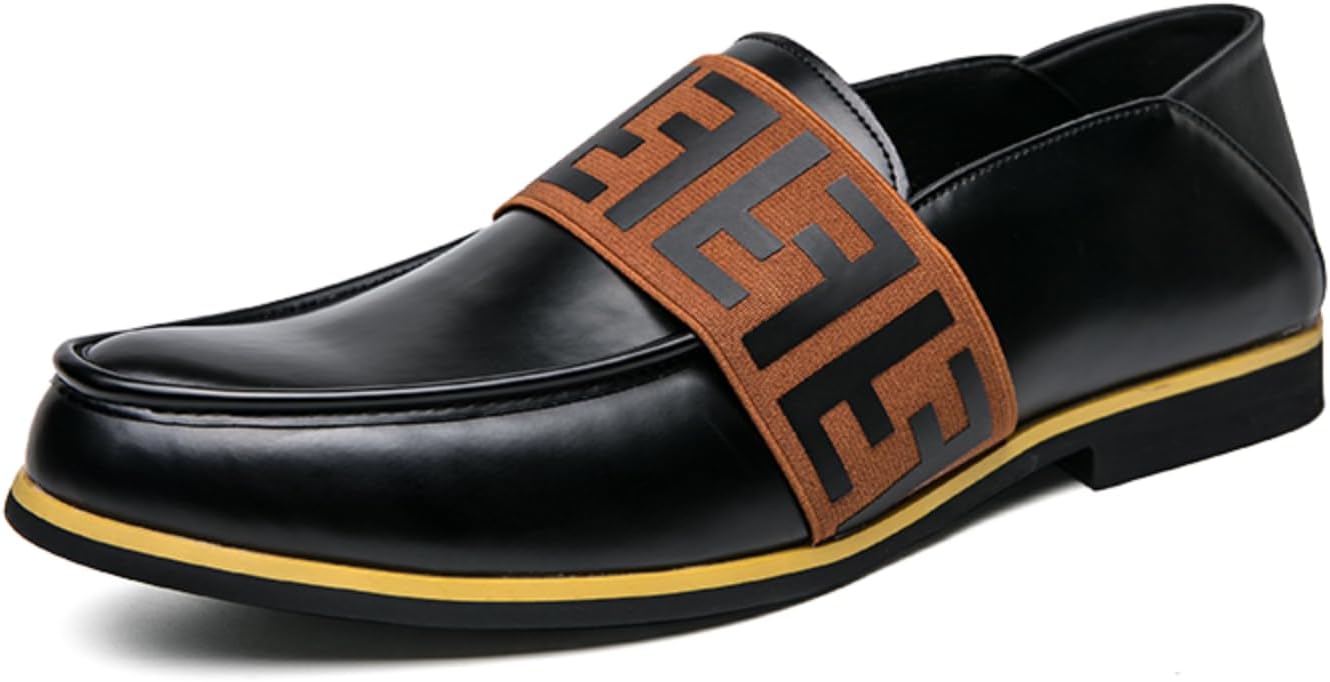 

Мужские модные лоферы Kpdwfms с акцентной деталью на ремешке, стильная официальная обувь- идеально для прогулок по городу, работы в офисе и повседневной носки, черный