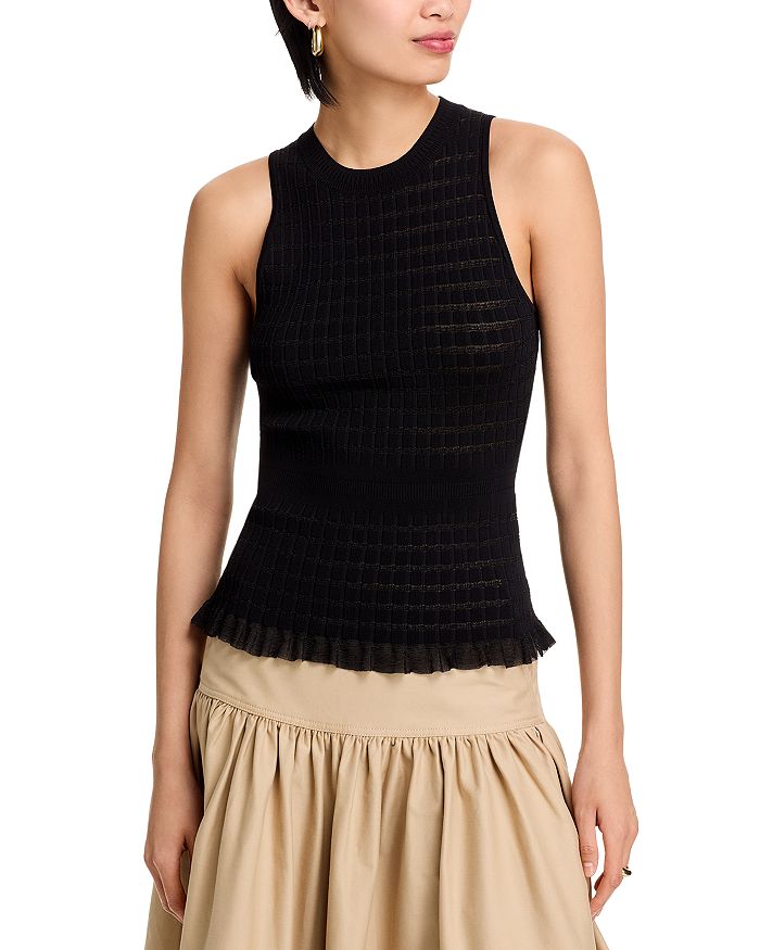 

Топ с рюшами по подолу 3.1 Phillip Lim, черный