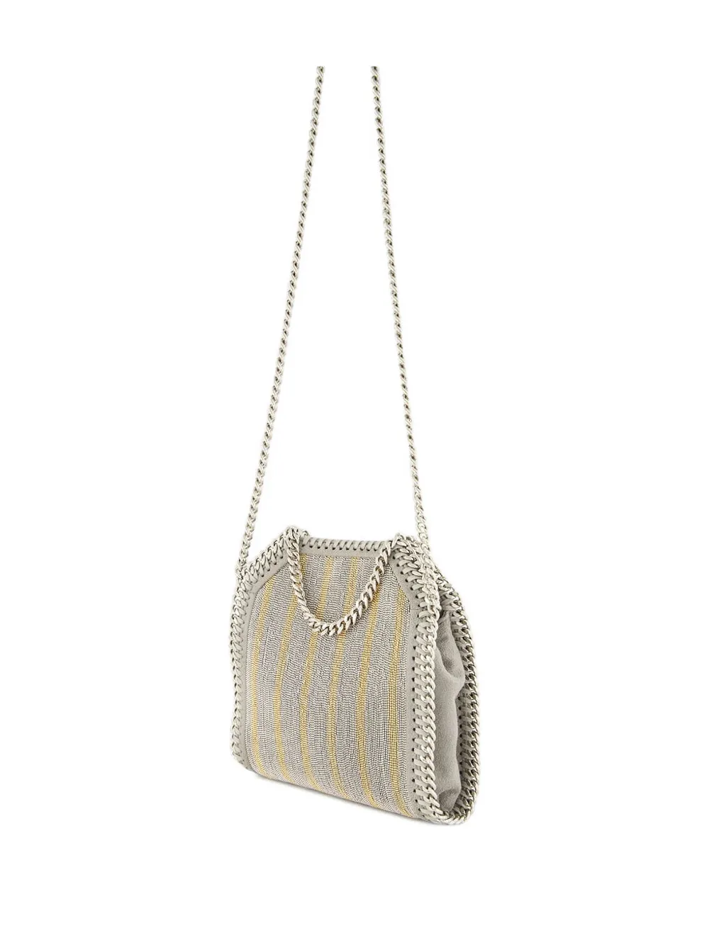 Сумка Falabella с полосками и металлическим блеском STELLA MCCARTNEY, нейтральный — фото 2