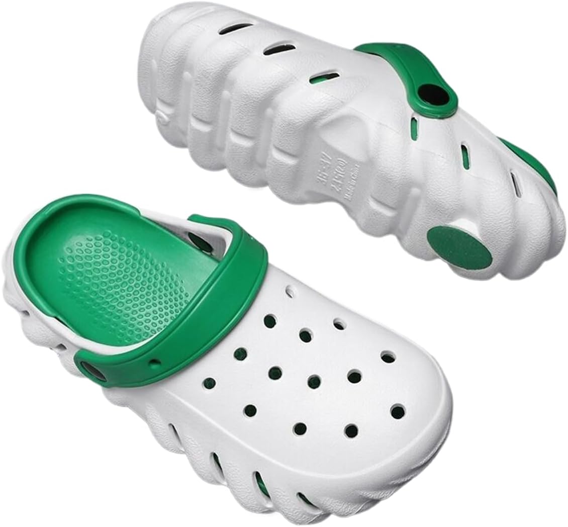 

Женские и мужские повседневные сабо с толстой подошвой, противоскользящие, из EVA, модные, с круглым носком, для дома, улицы и пляжа, закрытые тапочки на легкой подошве Dannling, белый