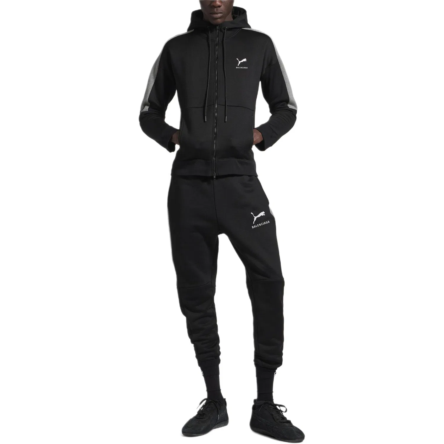 Брюки повседневные Balenciaga x PUMA Regular Fit мужские черно-серые — фото 3