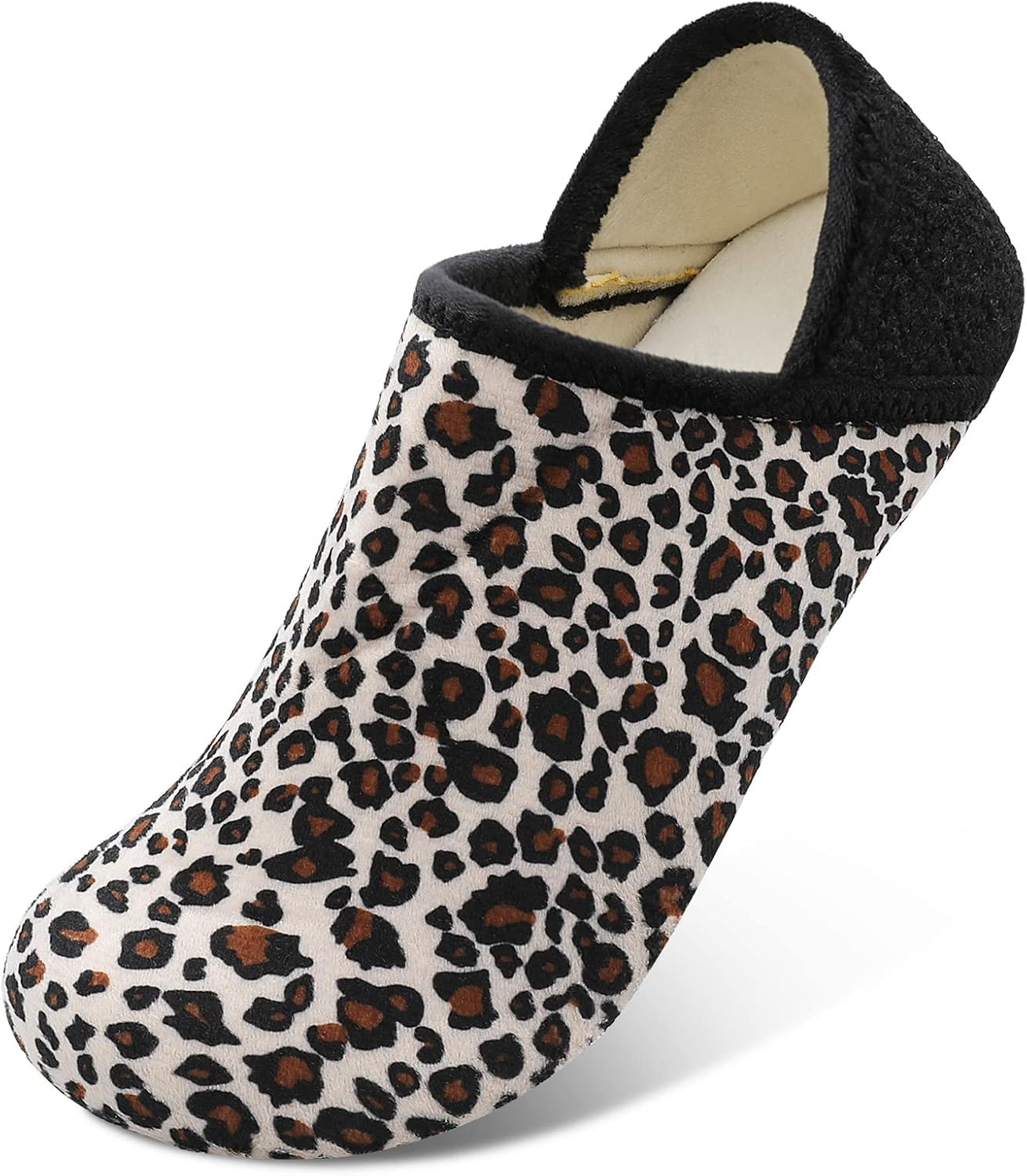 

Женские и мужские тапочки Fires с резиновой подошвой, мягкие и легкие, домашние носочные тапочки для носки дома, нескользящие для использования внутри и снаружи, Leopard