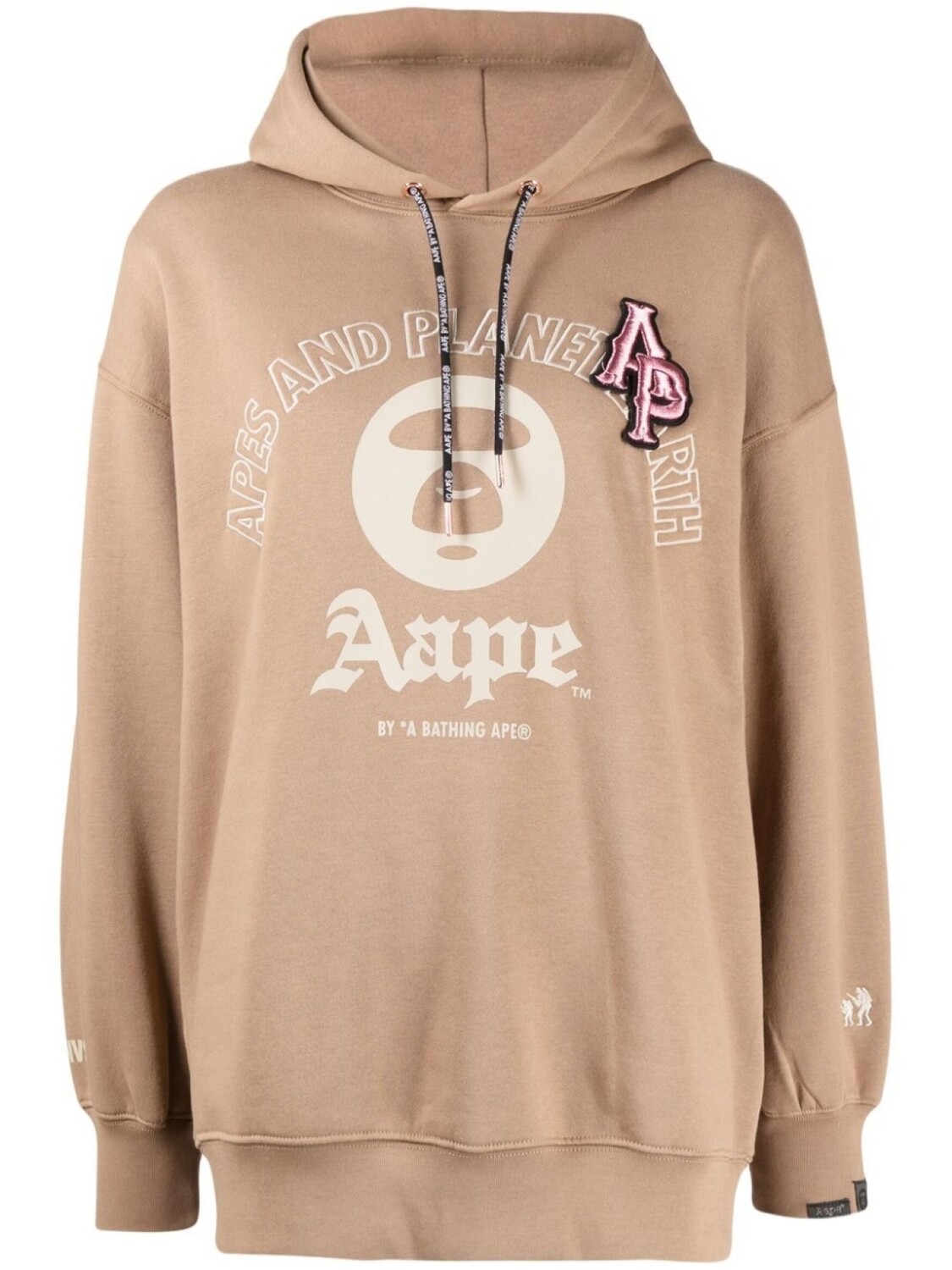 

Худи с нашивкой-логотипом AAPE BY *A BATHING APE, коричневый