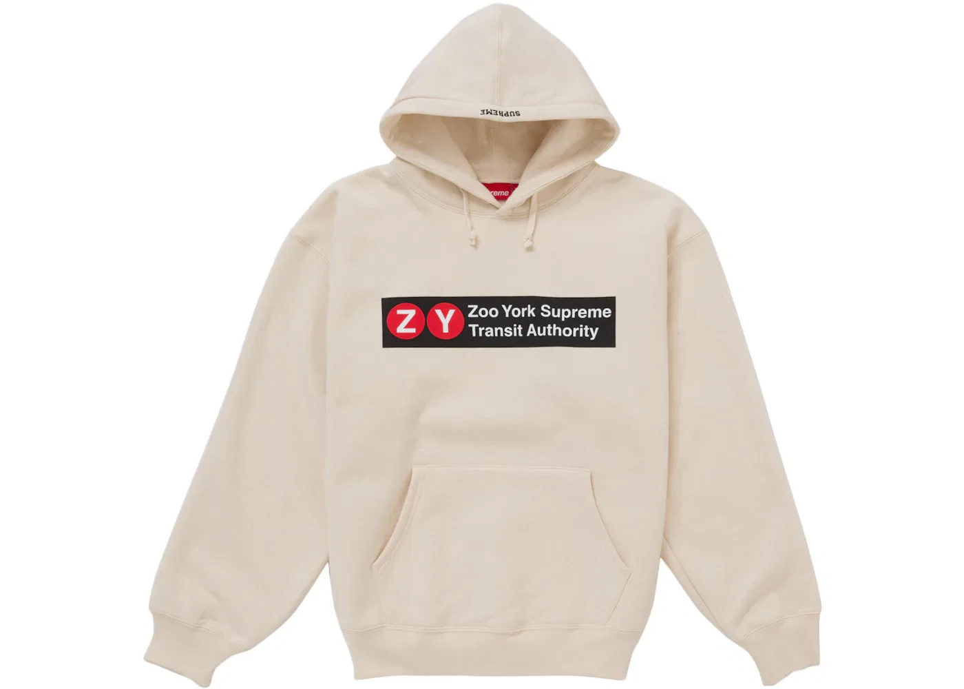 Мужская худи с капюшоном Supreme Zoo York, White