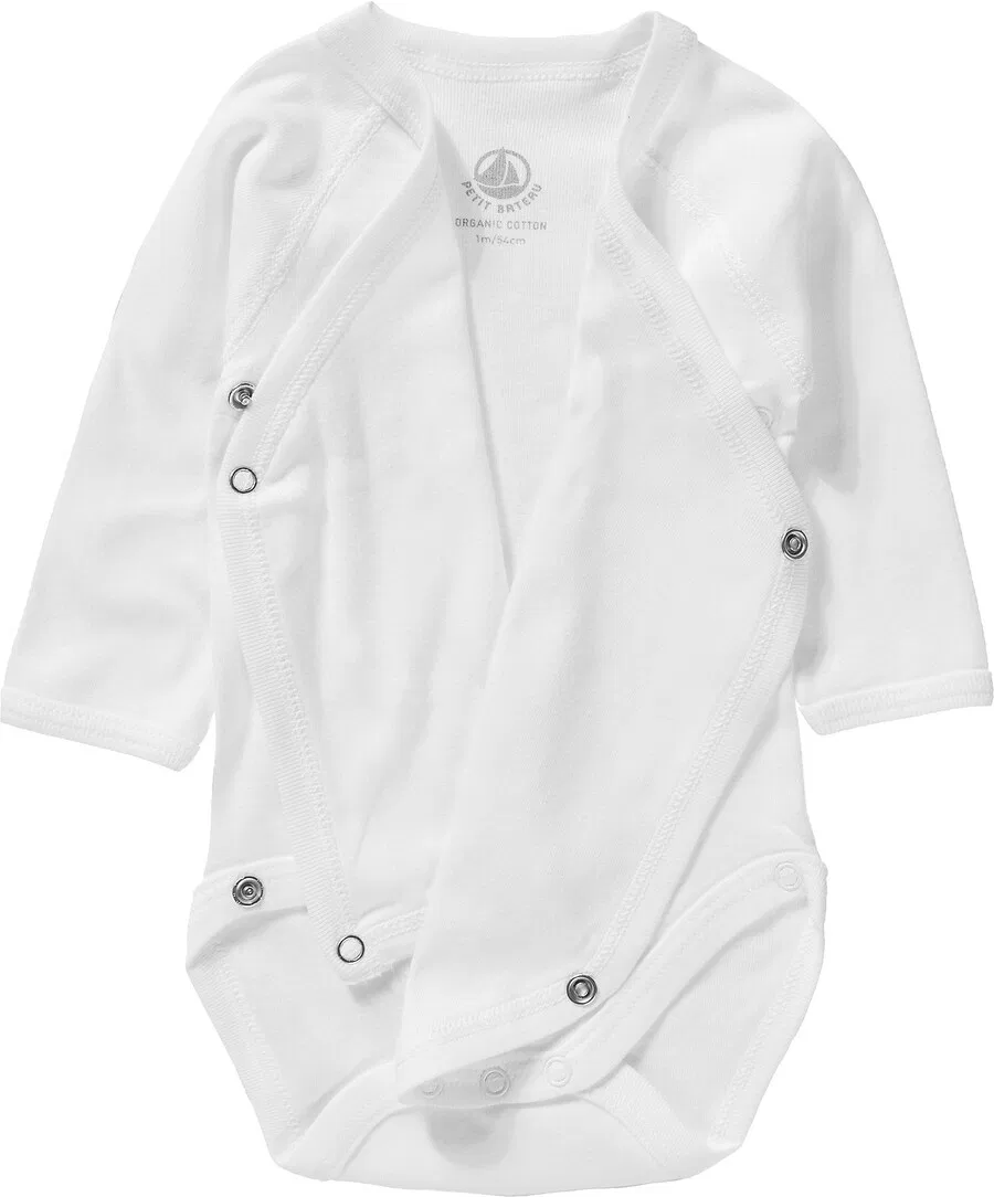 Комбинезон/боди PETIT BATEAU Regular, белый — фото 3