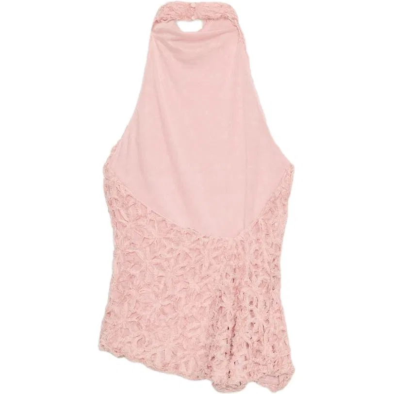 Женская майка без рукавов с принтом ZARA, White/Pink — фото 3