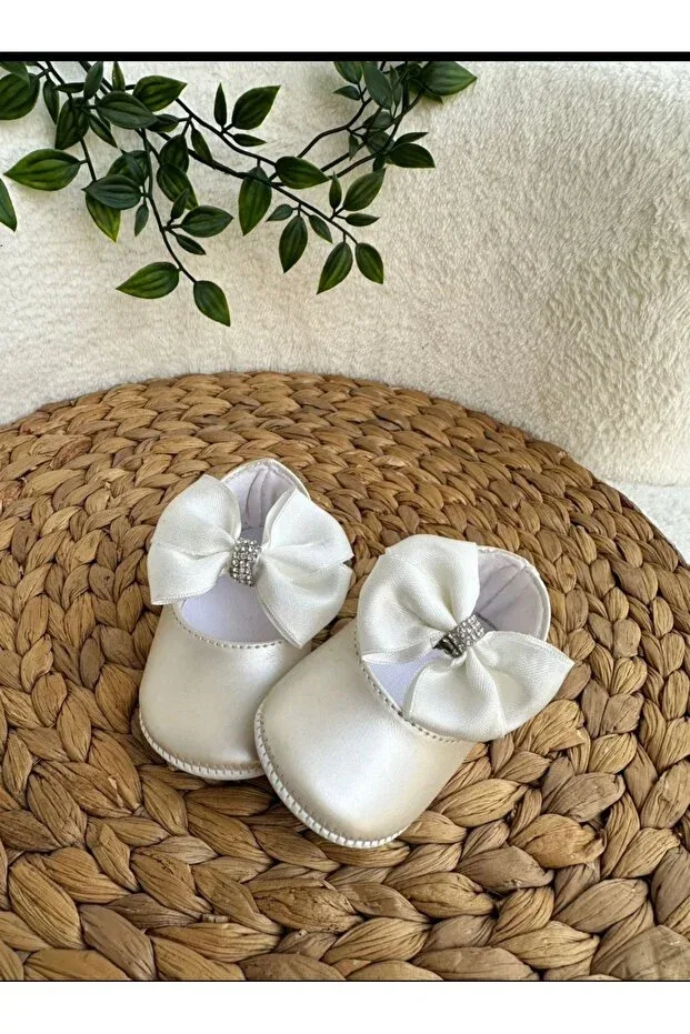 Детские ботиночки для девочек с принтом Hira Kids Collection, Cream