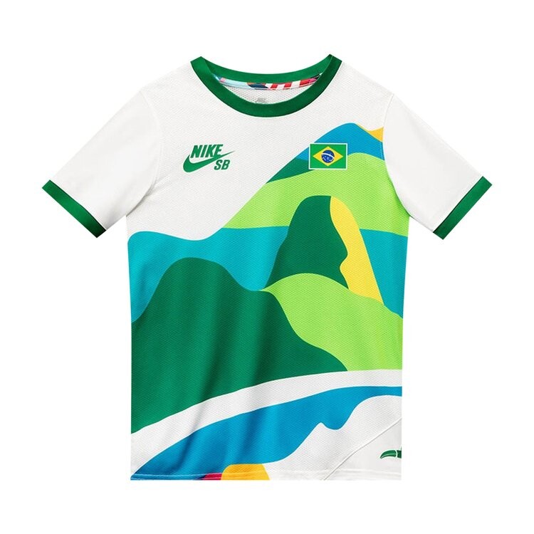 

Толстовка Nike SB x Parra Brazil Federation Kit Crew Jersey 'White/Clover', белый