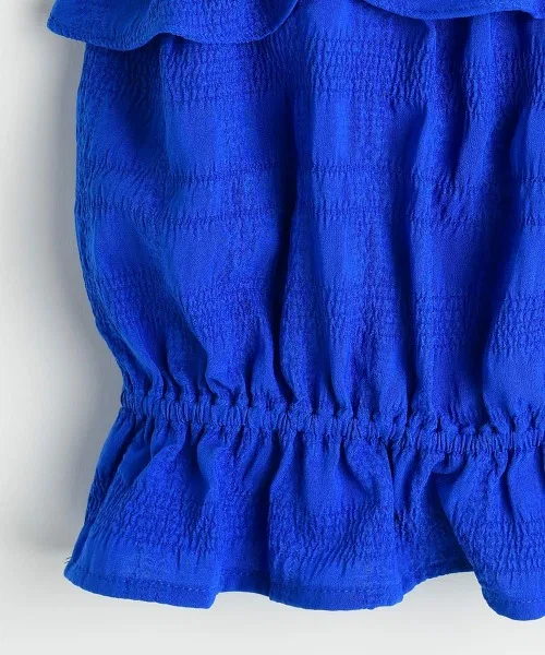 Детская блузка без рукавов с вышивкой Berry Blue moimoln, Blue — фото 4
