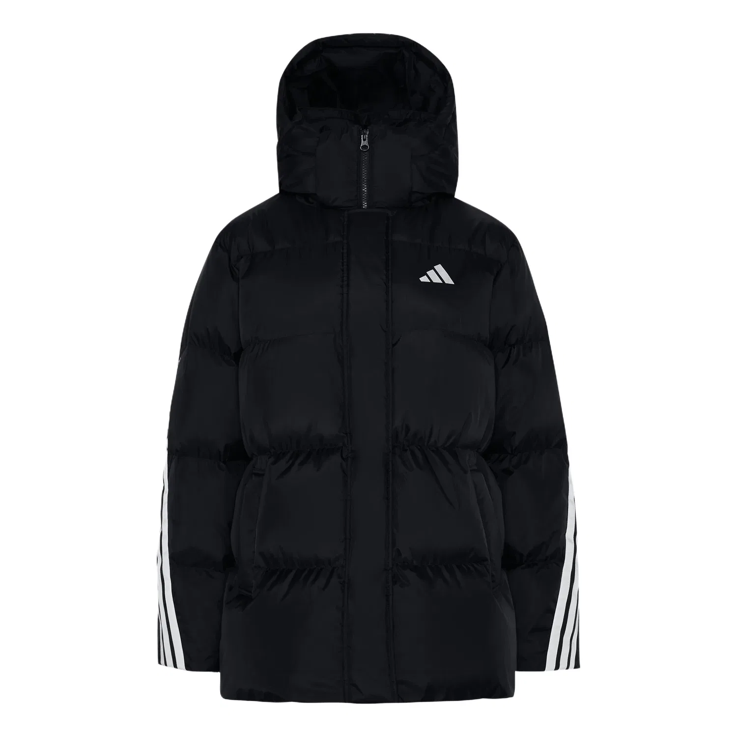 Женское пуховое пальто с капюшоном, Adidas, Black