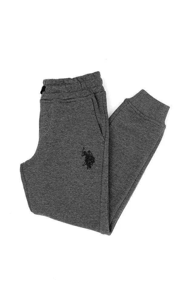 Детские спортивные штаны для мальчиков прямого кроя U.S. Polo Assn., Anthracite Melange — фото 3
