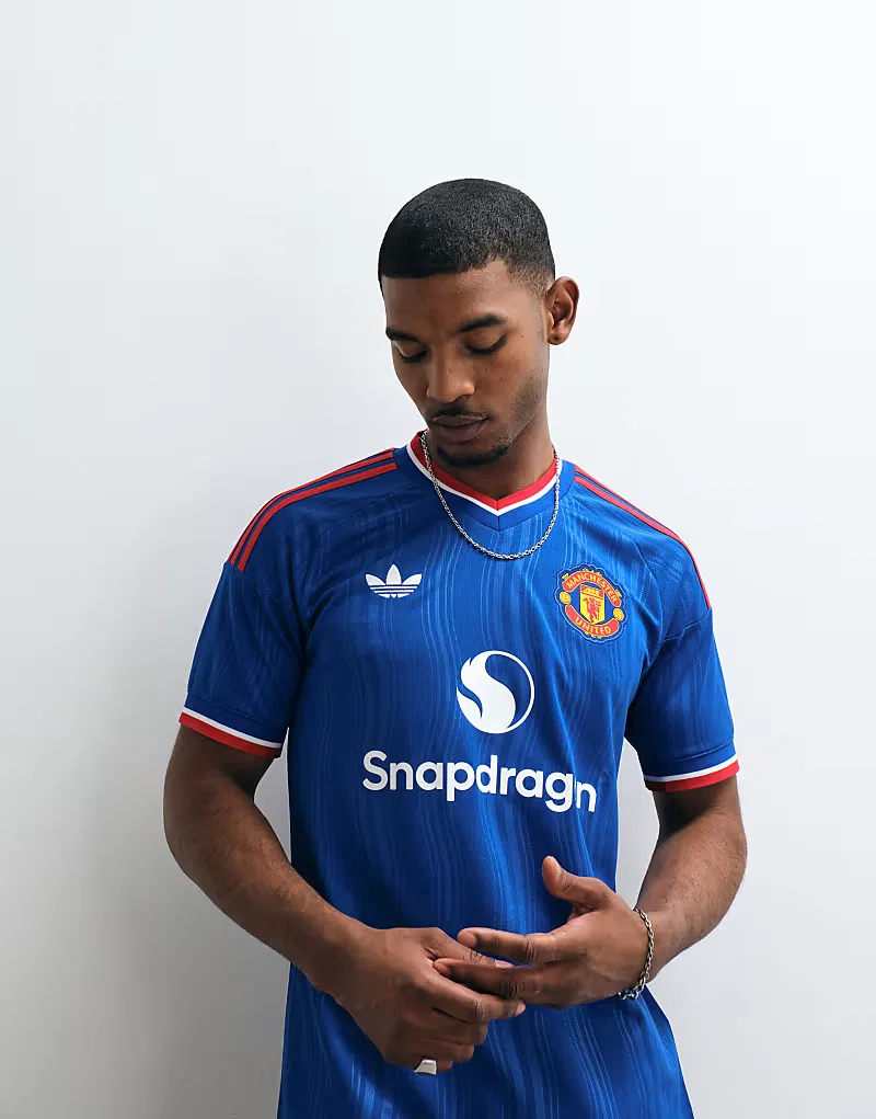 Футболка Adidas Football Manchester United 26/27 гостевая, синяя