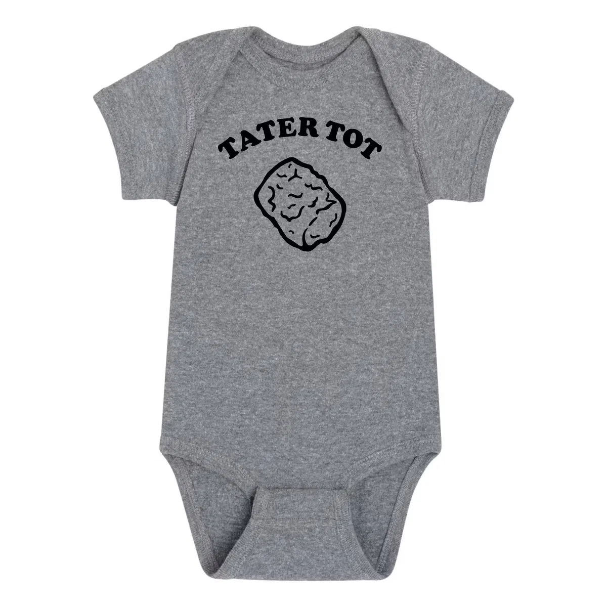 Боди-комбинезон с принтом Tater Tot Baby Instant Message, Athletic Heather