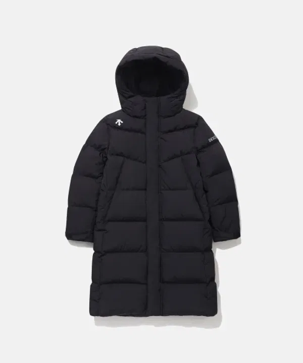 Пуховик длинный канон, Descente, черный