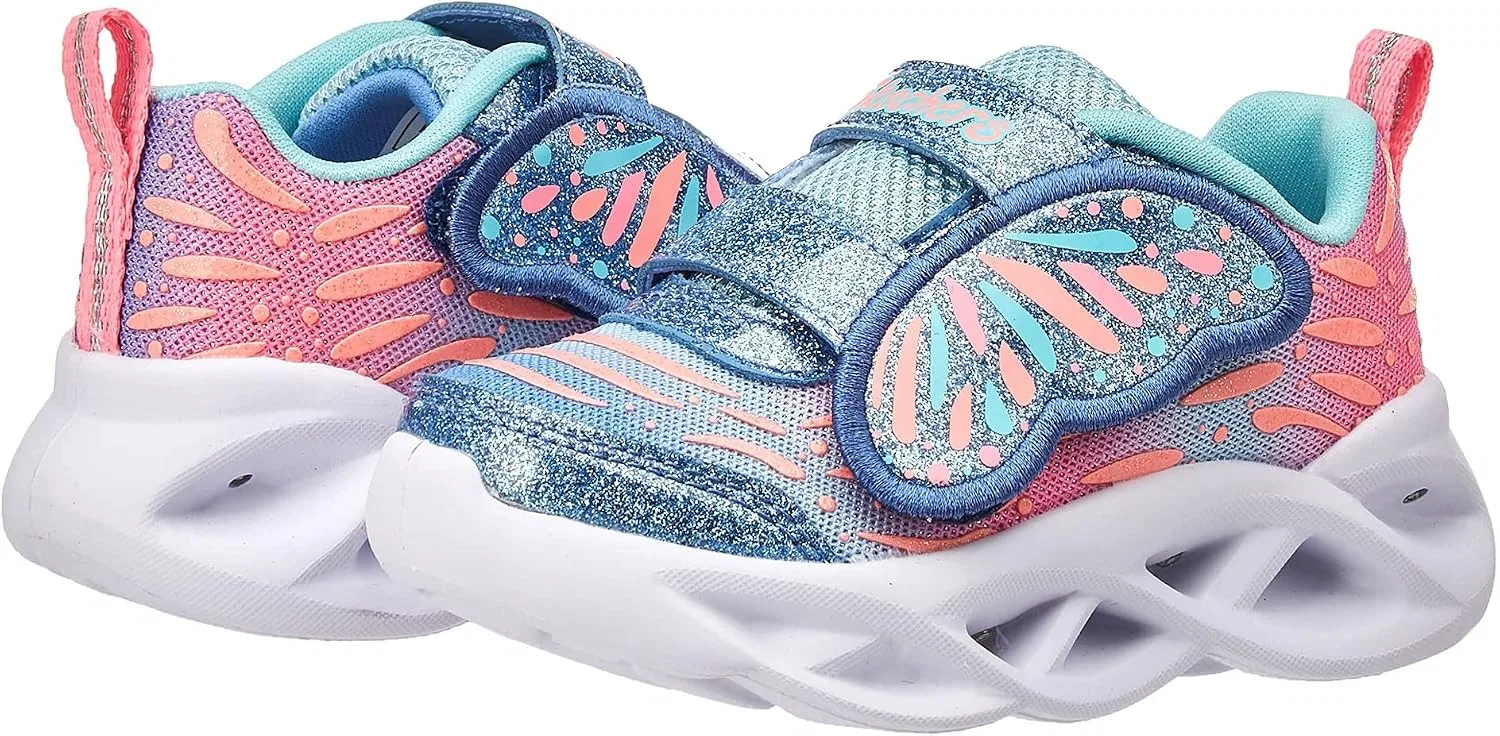 Детские кроссовки для девочек Twisty Brights Wingin' It Skechers, Blue/Turquoise — фото 2