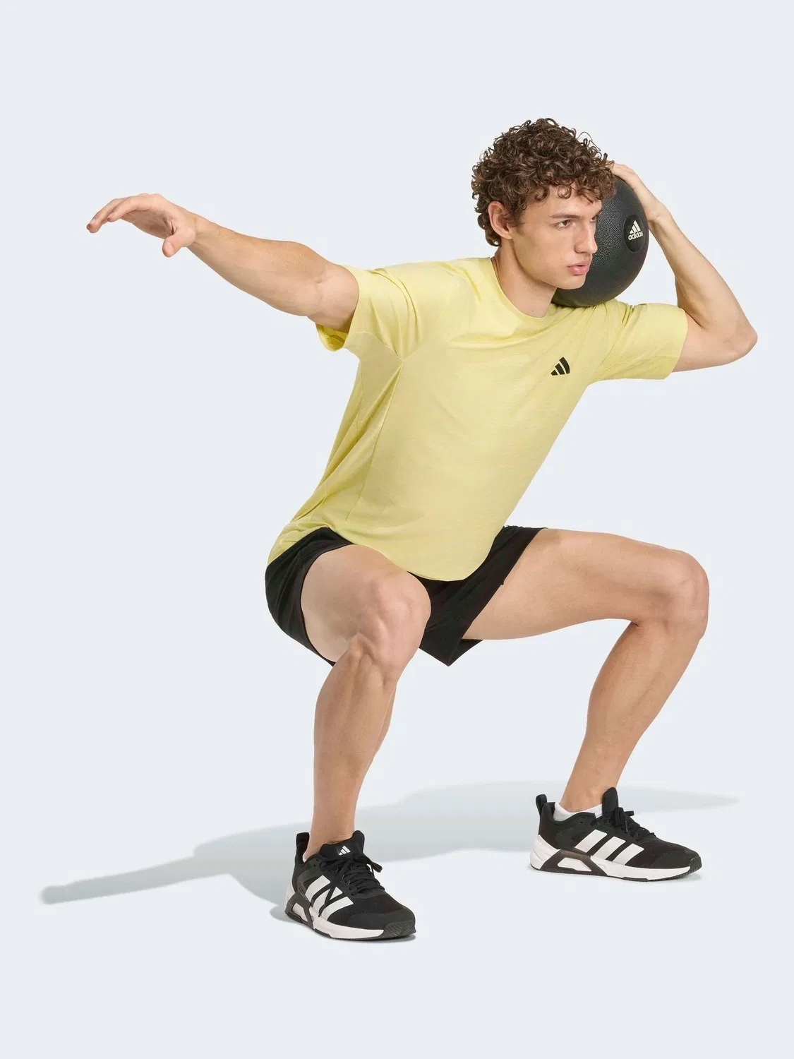 Футболка тренировочная Workout Essentials Flex adidas, желтый — фото 3