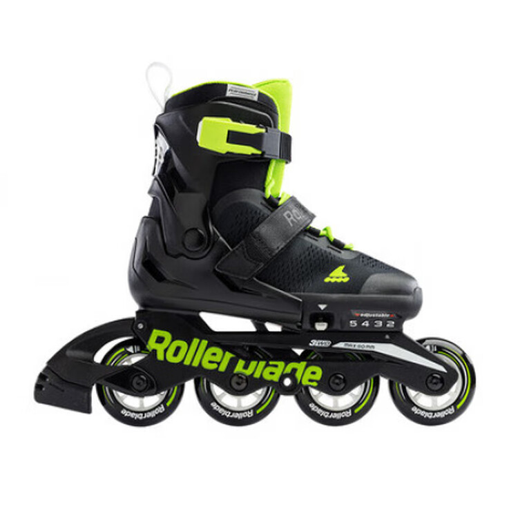 

RollerBlade Детские роликовые коньки с регулируемым размером, черно-зеленые, размер S (28-32 см)